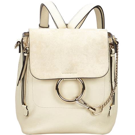 chloe faye backpack white|chloe faye handbag.